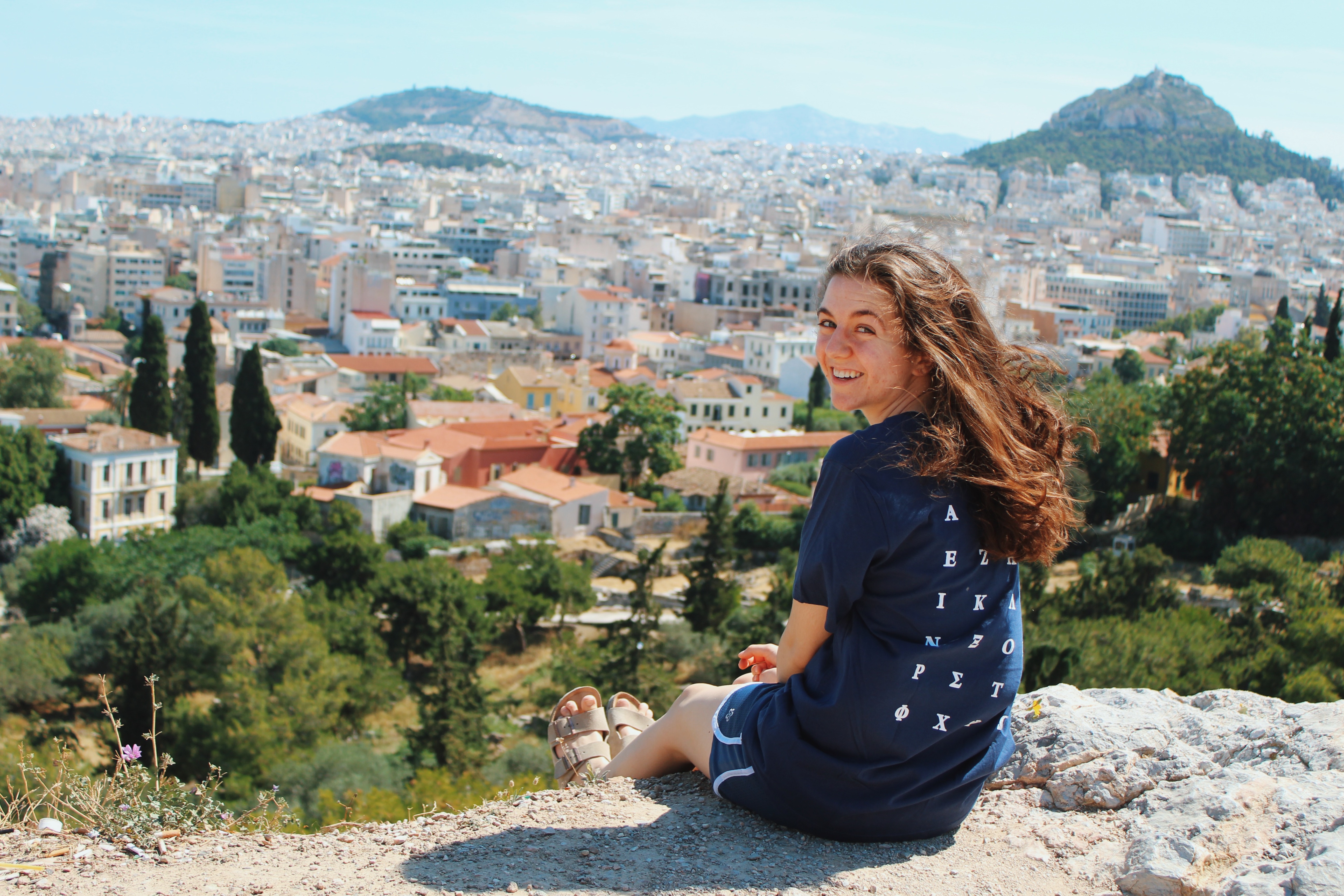 Allison at the Aereopagus in Athens, Greece