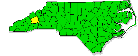 map of Buncombe County