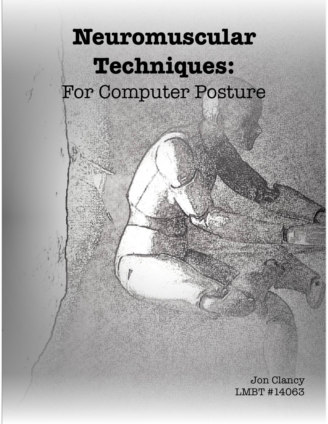 mechanical person sits in front of computer